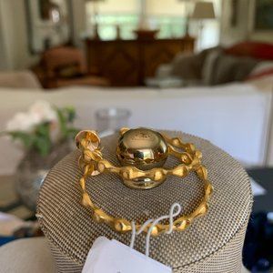 JULIE VOS 24KT GF LARGE LOOP EARRING BRAND NEW WITH TAG